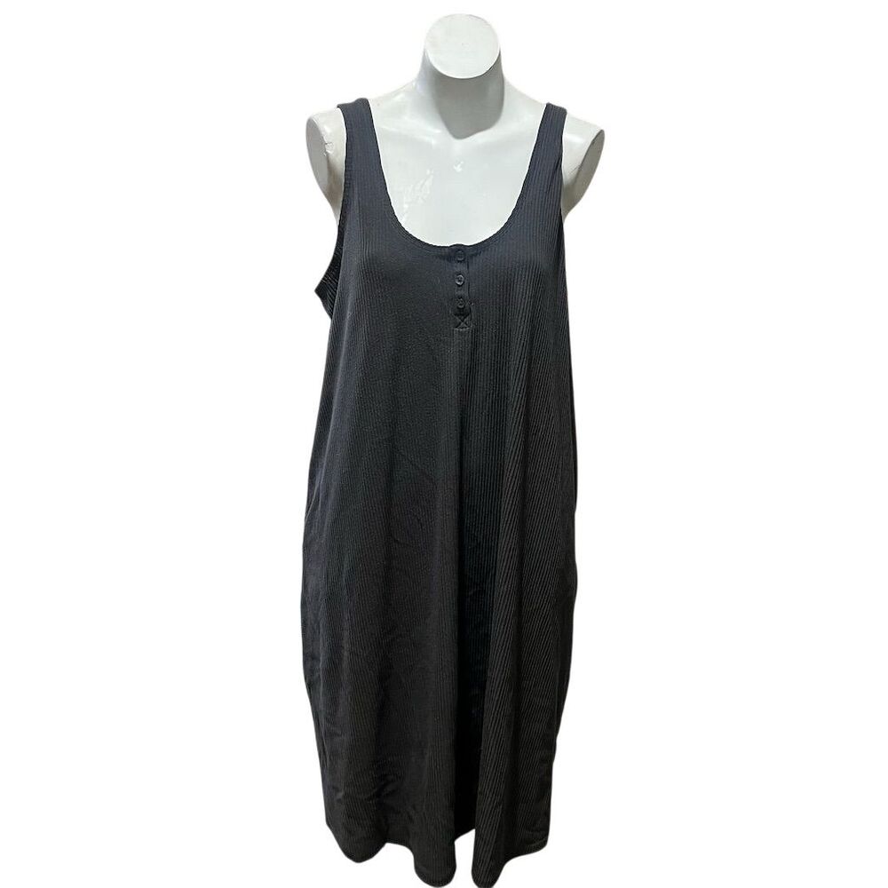 Sleep by Cacique Plus Size 18 Gray Sleeveless Lounge Dress Scoop Neck